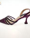 Qsgfc Nigeria New Pointed Toe Sequined Stiletto Pumps Dpurple Color Womens Shoes And Party Wedding Bag  Pumps