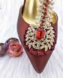 Qsgfc 2023 Latest Distinguished Wine Elegant High Heels Italian Popular Design African Ladies Shoes Bag Set