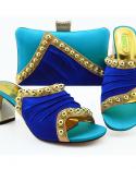 New Green Color Italian Design Shoes With Matching Clutch Bag Hot African Big Wedding With High Heel Shoes And Bag Set P