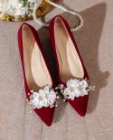 2023 Shoes Women High Heels Pointy Stilettos Fashion Sequined Bows Adorn Womens Shoes Wedding Shoes Bride