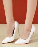 Large High Heeled Shoes Women Shallow Mouth Thin Heel Fashion Single Shoes Women New  Pointy 12cm Single Shoes Women