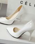 2022 New Fashion High Heels Women Pumps Thin Heel Classic White Red Nede Beige  Prom Wedding Shoes Blue Red Wine  Pumps