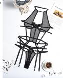 Ellolace  Exotic Costumes Sensual Lingerie Transparent Bandage  Apparel Porn Goth Mesh  Outfit Sissy Top And Briefs  Exo