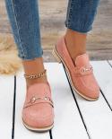 2023 New Shoes Womens High Heels Loafers Square Toe Chunky Heels Metallic Embellished Fashionable Womens Shoes Plus Si
