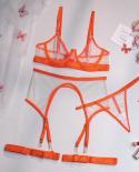 Yimunancy 3 Piece Transparent Underwear Set Women Fancy 8 Colors  Lingerie Set Garter Brief Kit