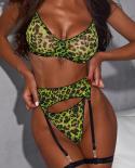 Leopard Womens Underwear Set  Green Lingerie Set Women  Lingerie Leopard Women  Bra  Brief Sets  