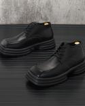 White Man Ankle Boot Square Toe Men Safety Shoes  Designer Man Tennis Shoes