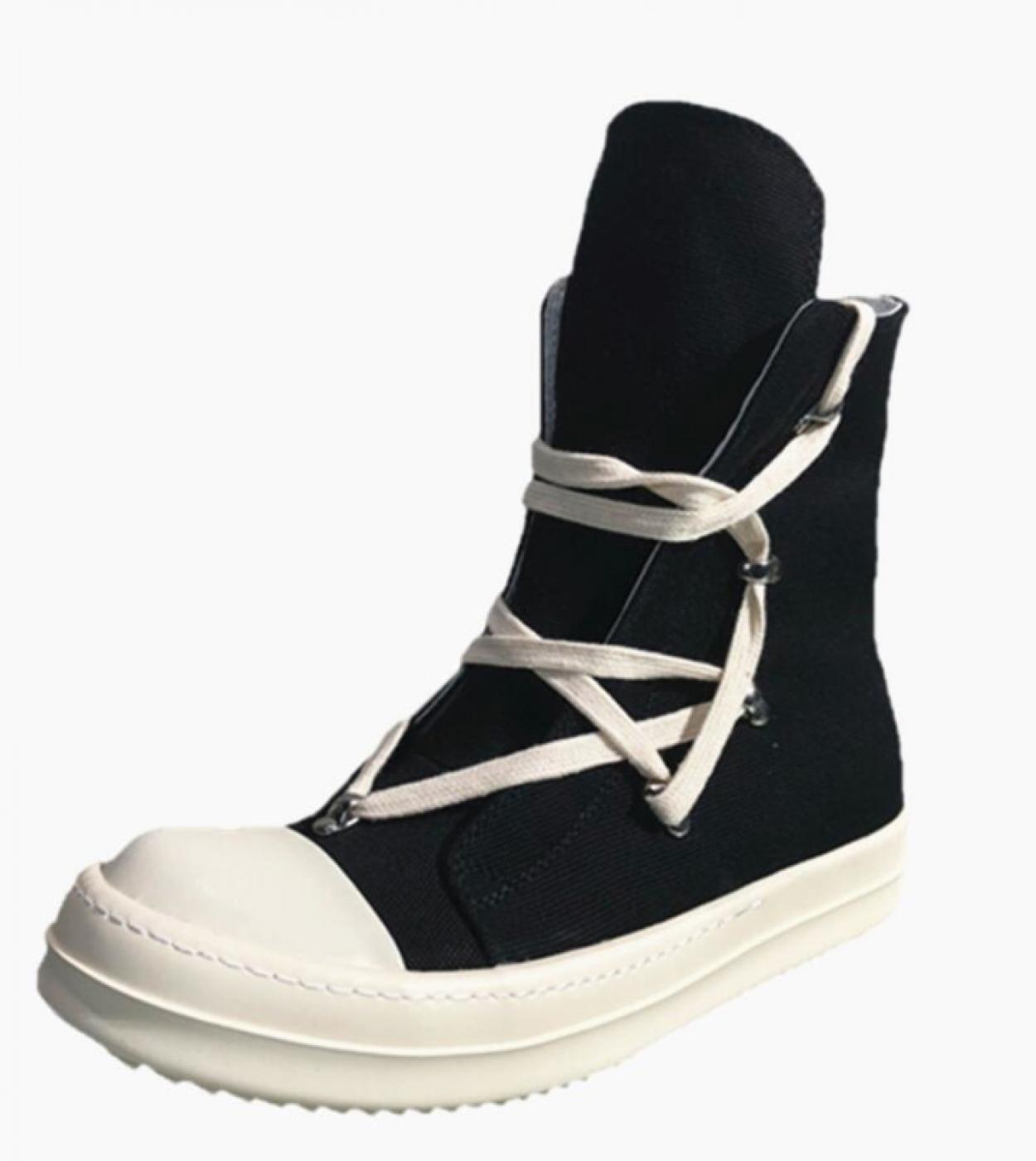 Big Size Men Canvas Boot Zipper Fashion Mens Ankle Boots New Male Casual Street Sneakers
