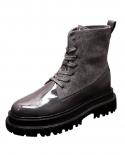 Patent Leather Mens Fashion Boots Grey Safety Men Military Tactical Boots Retro Mens Tennis Male Designer Shoes  Mens 