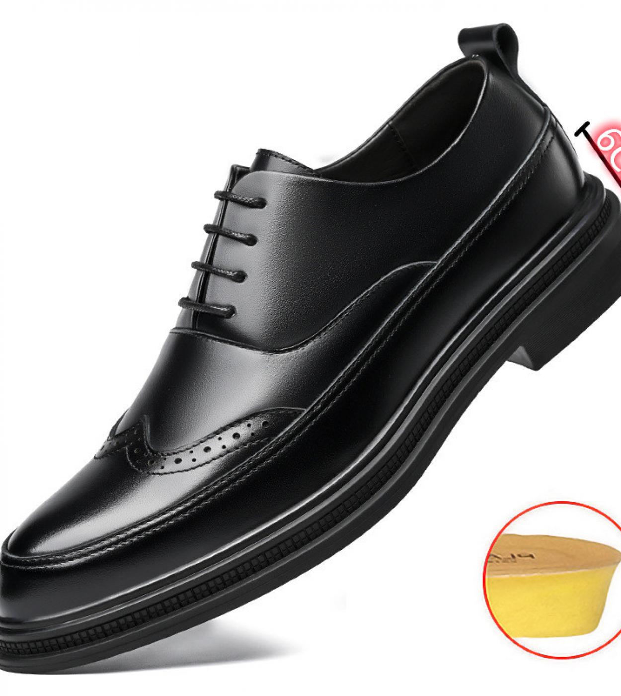 Men Height Increasing Formal Shoes  Men Oxford Brogue Business Shoes  Men Brogues  