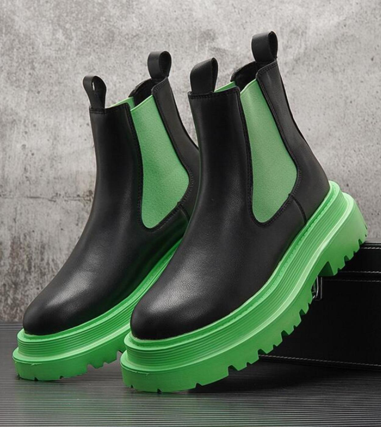 Botas Hombre Chelsea Botas Chelsea Suela Gruesa Plataforma Hombre