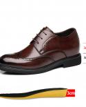 Man Wed Shoe 6cm Men Leather Business Oxford 8cm Height Man Design Shoe