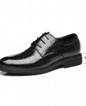 8cm Men Leather Shoe High Heel Man Wed Shoes 6cm Elevator Men Business Oxford  Mens Dress Shoes