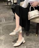 2022 Women Pumps Genuine Leather Shoes Crystal Square Toe Spring Summer Casual Single Shoes Womenwomens Pumps