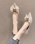 Pumps Womens Shoes Ladies Pointed Toe Fashion Thin Heels Pumps Fashion Butterflyknot Crystal High Heel Shoes Woman Felm