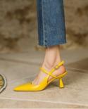 נעלי עקב נשים אופנה רומא אביב קיץ קלאסיקות סטלטו חרטום סנדלי אבזם אלגנטי קריירה גברת סולי