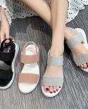 Womens Sandals 2023 Summer Fashion Platform Romen Sandals Women Closed Toe Flat Sandals Women Outdoor Casual Sport Sand