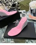 Spring And Summer 2023 New Super High Heel Slippers  Rhinestone Wedge Heel Open Toe Sandals For Women