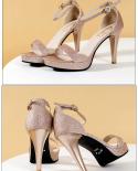 Silver Sandals Heel Women Wedding  Black Women Sandals Gold Heel  2023 New   