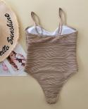 Conjoined Bikini Women 2023 Solid Color Pleat One Piece Swimwear Special Fabric High Waist Beach Monokini Bathing Suit Y