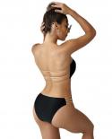 2023 Bikini Split Swimsuit Women  Hollow Out Chest Wrapping Bathing Suit High Waist Strapless Backless Beachwear Wxcj012