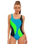 Women Swimwear 2023 Multicolor Conservative Sport One Piece Swimsuit Backless Cut Out Bikini U Neck Monokini Bathing Sui