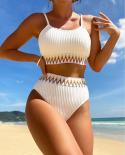 Solid Color Swimsuit For Women 2023  High Waist 2 Piece Suspender Bikini Special Fabric Swimwear Beach Bathing Suit Kjff