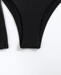  Butterfly Back Bikini Women 2023 Summer Long Sleeve 3 Piece Cover Ups Swimsuit  High Waist Bathing Suit Beachwear Cyas0