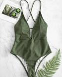 Fato de banho feminino de corte alto verde liso preto uma peça sem costas cintura alta maiô praia maiô monokini