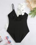 White Flower Swimsuit Women 2023 High Waist Skirt Bikini Black 3 Piece Monokini Brazilian Conservative Bathing Suit Swim