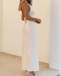 Womens Summer  Backless Long Skinny Dress Leeveless Backless Hanging Neck Tie Up Party Robe  Dress