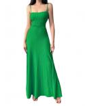 Women  Knitted Backless Spaghetti Strap Bodycon Long Dress  Low Cut Party Club A Lin Cocktail Dress