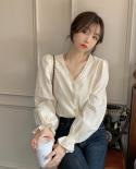  Fashion Hollow Out Crochet Blouse New Spring Autumn Sweet Casual Shirt Women Tops Long Sleeve Chic Blusa Feminina 17076