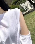 Women Hollowed Out Shoulder Loose Lazy T Shirts Fashion Pullover Tops Autumn Casual Solid Color O Neck Long Sleeve Blous