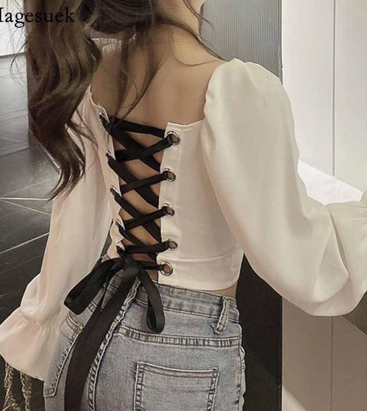 Blusas cortas blancas deals