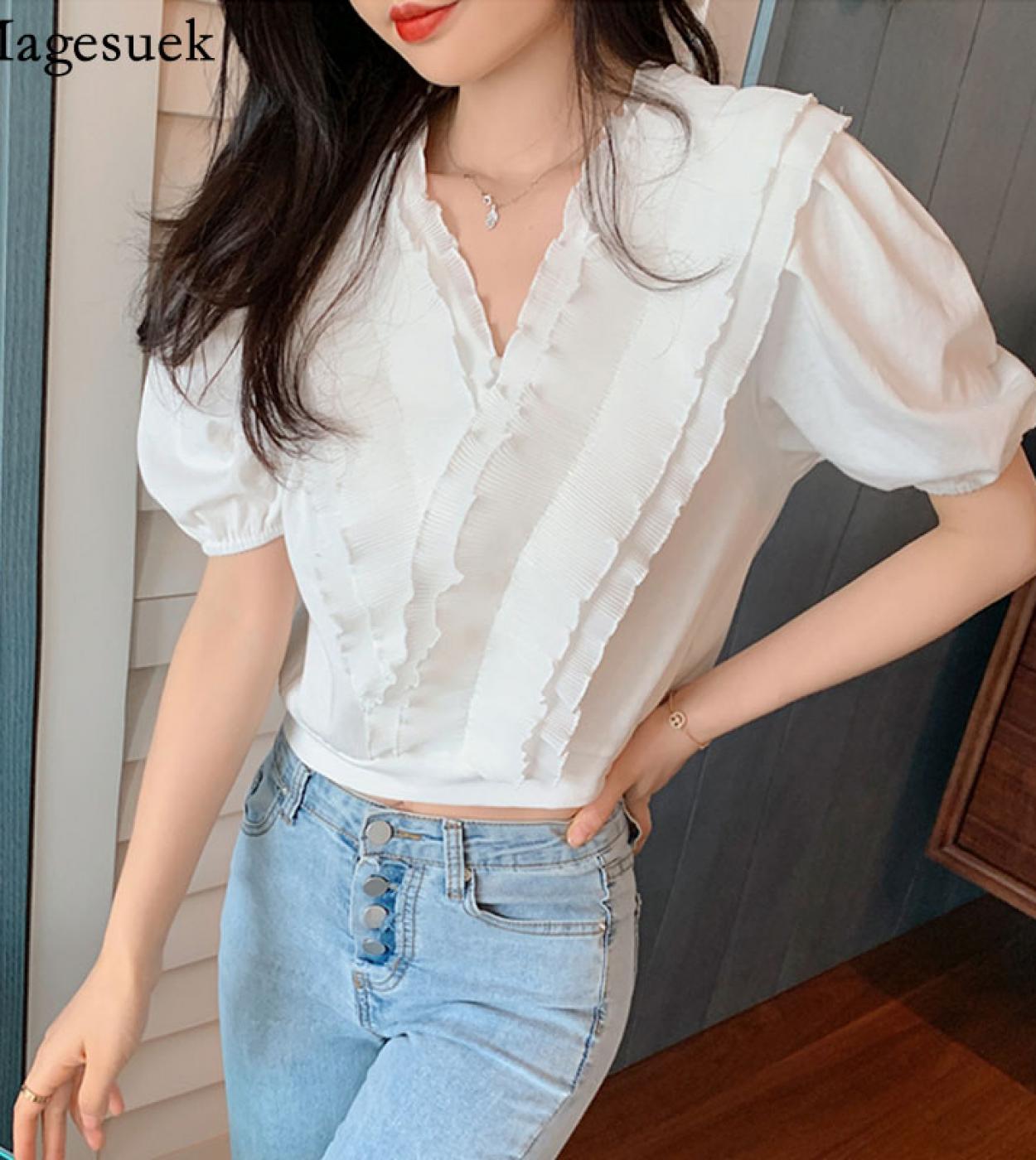 Blusa sales blanca corta