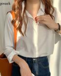 Cardigan New Simple Women  Long Sleeve Shirt Autumn White Chiffon Blouse Women Casual Office Blouses Women Tops Blusas 1