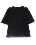 Lace Half Sleeve Tshirt Women Summer Cotton Blouse Hollow Out Fashion Woman Tops White T Shirt O Neck Loose Clothes Blus