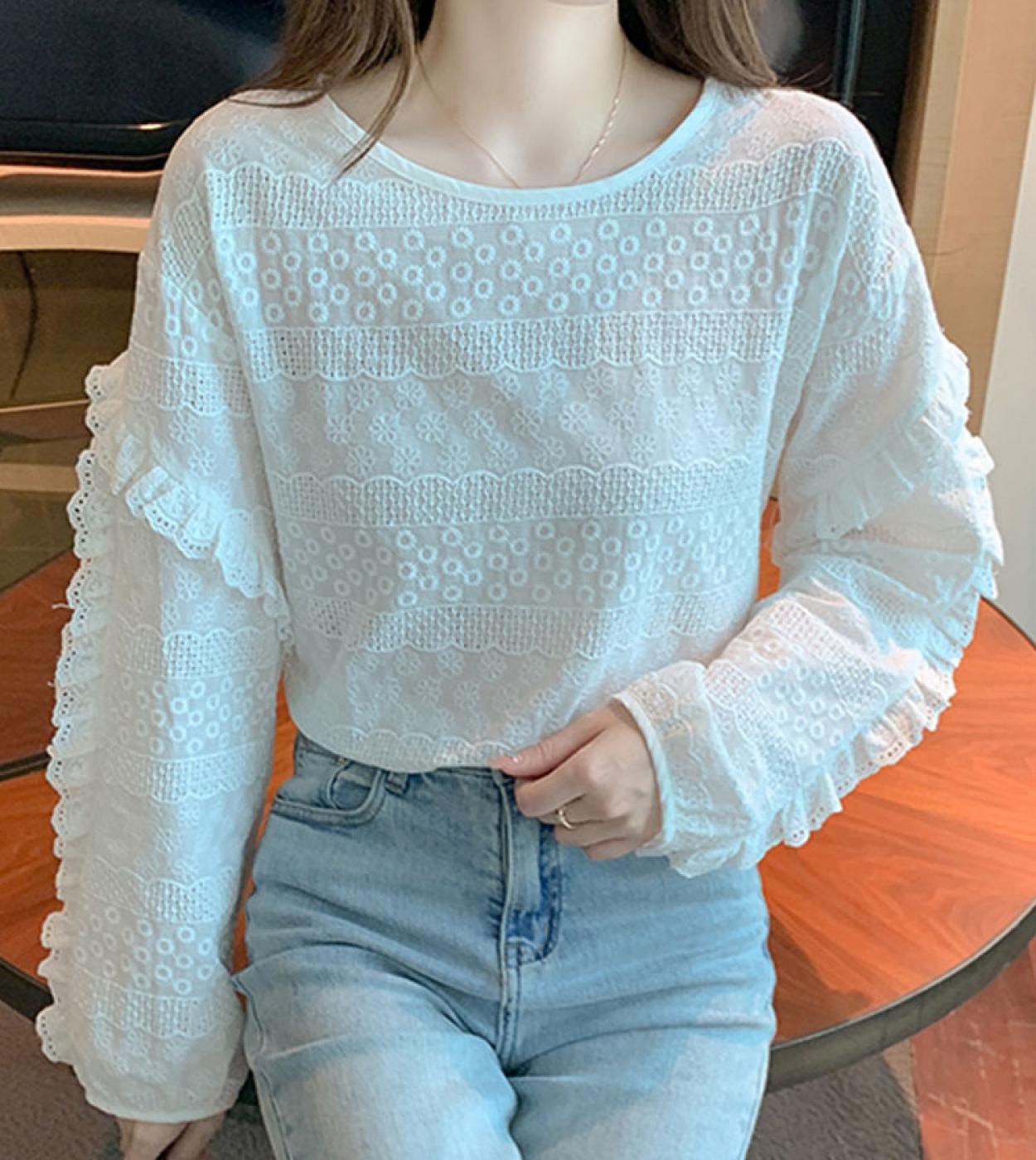 Blusa informal elegante con cuello redondo para Mujer Blusas de