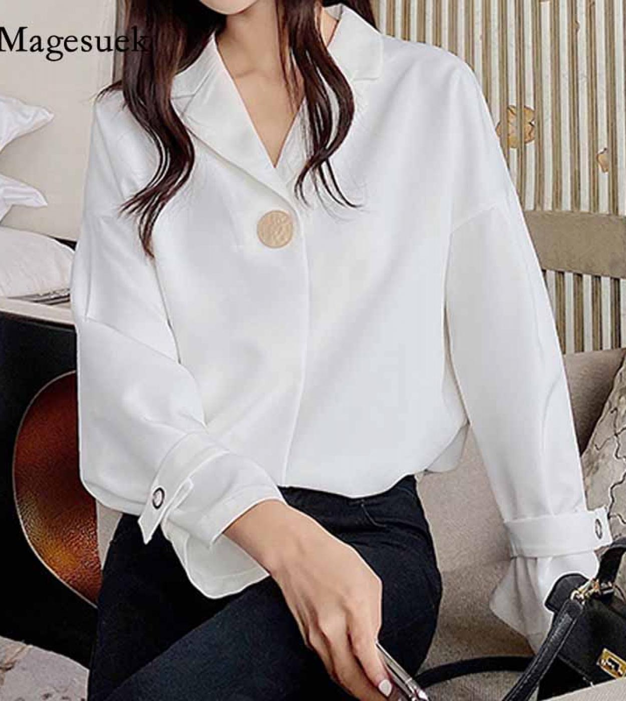 26 27 US Nuevo otono Oficina senora boton pulover dulce muescas senoras blusa de manga larga camisa de gasa Blusas Mujer 10697 Description