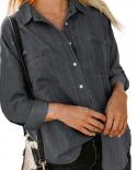 Elegante abrigo de manga larga Vintage con cuello vuelto, camisas, blusas de oficina para mujer, ropa femenina que combina con t