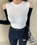 Womens Bottoming Tshirt Autumn  Offshoulder Tshirt Long Sleeve Color Patchwork Tops  Slim Cotton Tees Blouse 15804  Tsh