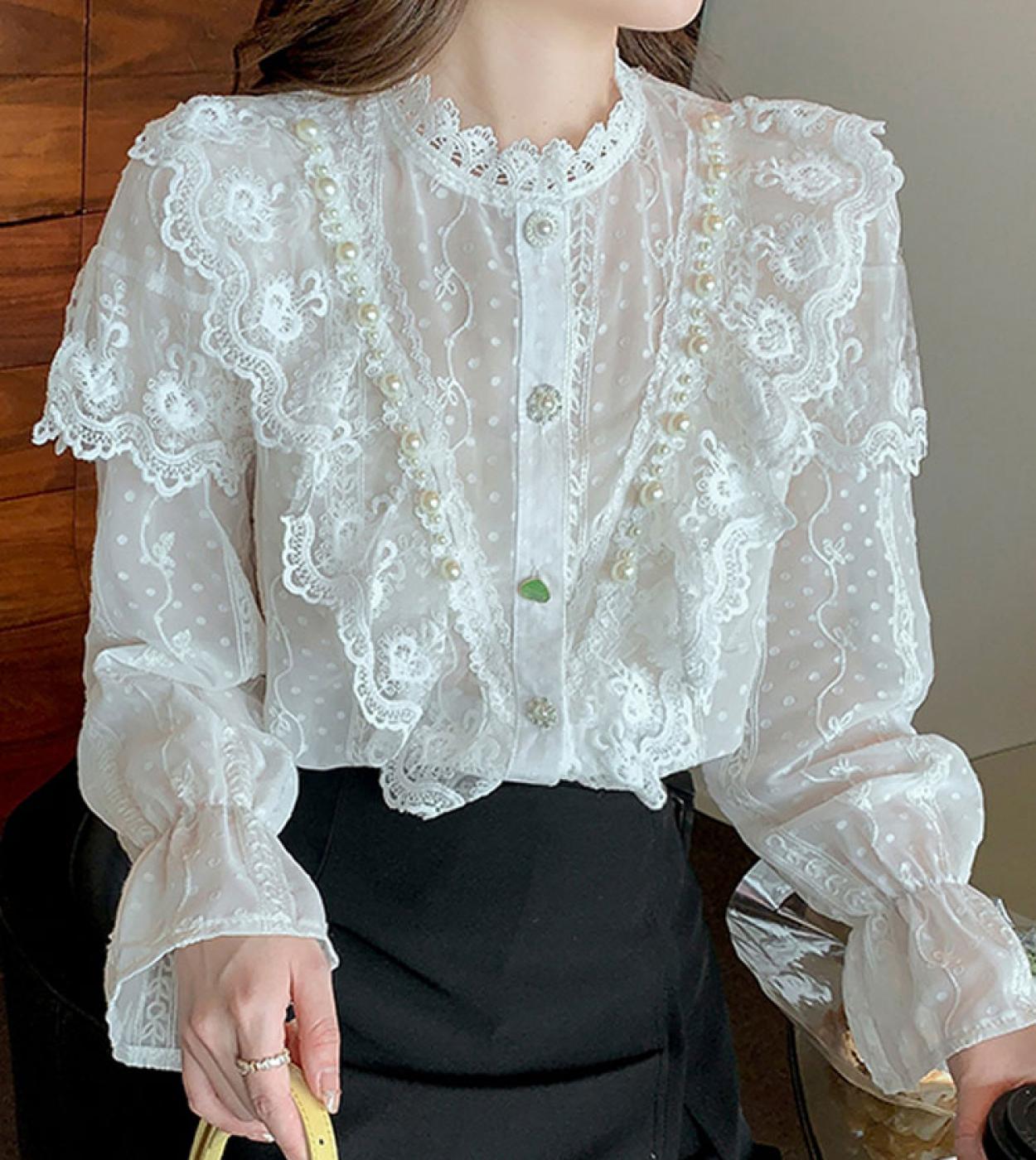Blusas de gasa y encaje top
