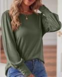 Fashion Long Sleeve Cotton Tshirts Women O Neck Casual T Shirts Spring Loose Lady Tops Female Tees Simple Clothes Blusas