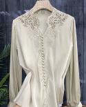 Vintage Embroidery Blouses Shirts  Womens Embroidery Tops Blouses  Vintage V Neck  