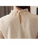 Autumn Lace Blouses Women  Beading Ruffle Clothes Long Sleeve Shirt Women Elegant Lace Top Blusas Mujer De Moda  10641  