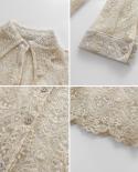 Blouse Shirt Lace Embroidery Floral  Floral Embroidery Blouse White   Chic  
