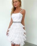 Elegant  Evening Dress Women Slim Sleeveless Sling Tassel Dress 2023 Summer Ladies Prom Party Luxury Dress  Dresses