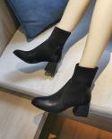 Leather Wedges Socks Boots  Leather Ankle Boots  Leather High Heels  Leather Shoes  Womens Boots  