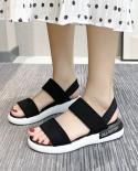 Free Shipping Fashion Lady Sandals Women 2022 Shoes For Women Platform Sandals Ladies New Stretch Fabric Summer Flat Cas